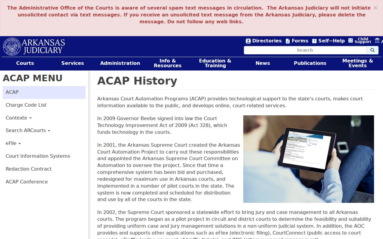 Jackson County case lookup through Arkansas Court Automation Programs