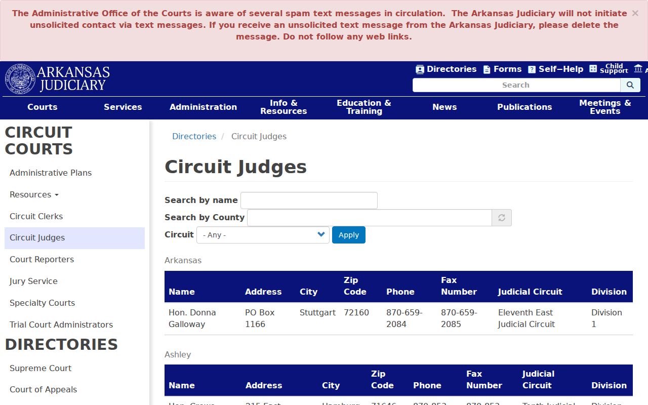 Jackson County criminal docket Third Judicial Circuit judge directory