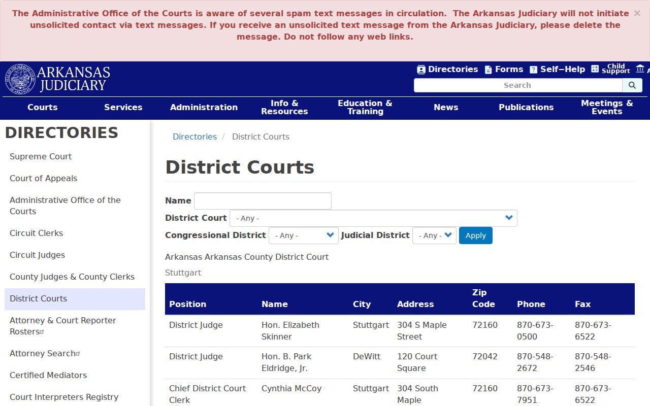 Jackson County court docket district court directory