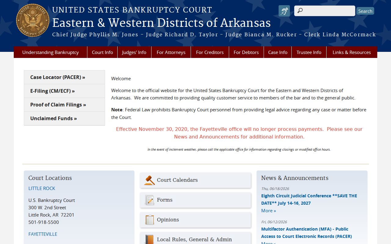Jackson County traffic court records distinction from the federal bankruptcy court portal