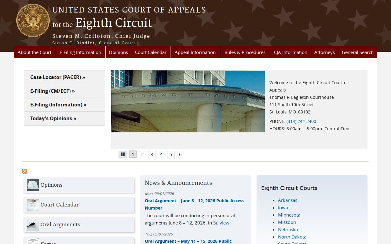 Jackson County traffic ticket routing compared with the federal Eighth Circuit court
