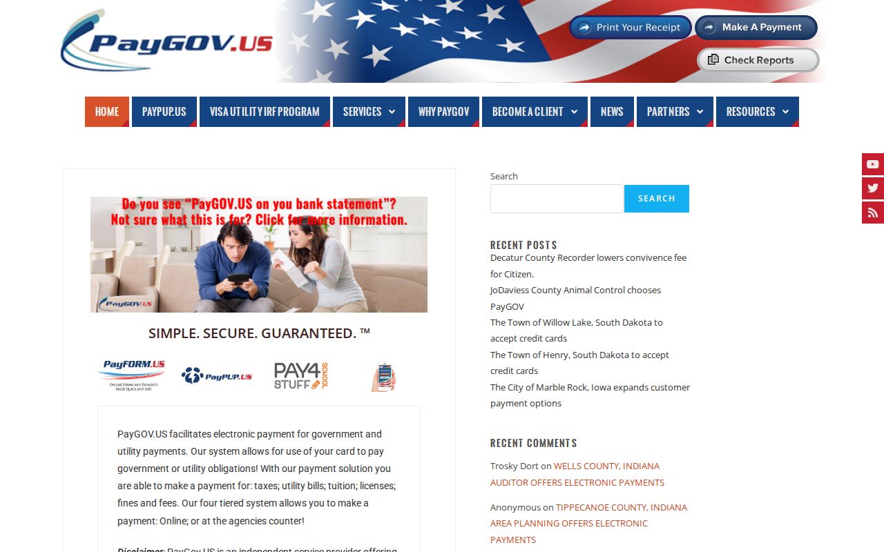 Jackson County traffic ticket payment interface on PayGov